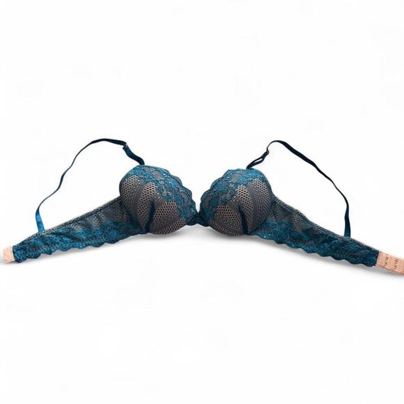 ThirdLove Other - Thirdlove The Equalizer Blue Lace Push Up Bra